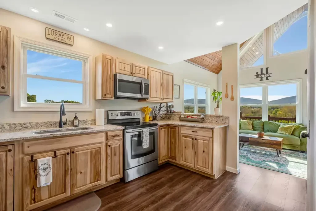 Kitchen with mountain views in a Luray, Virginia vacation rental